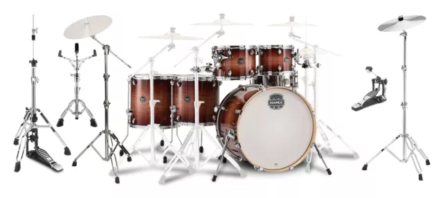 Tolles Mapex Armory Studioease Schlagzeug Shell Set Redwood Burst mit Hardware