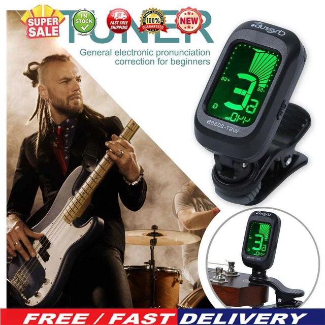 Tuner Violin Ukulele Bass Clip-on LCD Display Tuning for Beginners Stringed