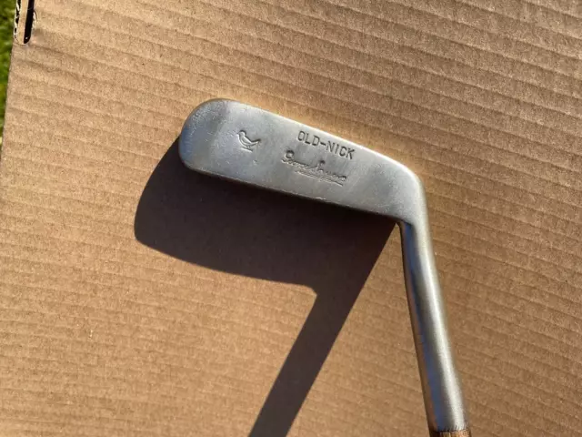 Antiker VOGELCLEEK BEN / GEORGE SAYERS OLD NICK PUTTER EISEN Hickory GOLFCLUB 2