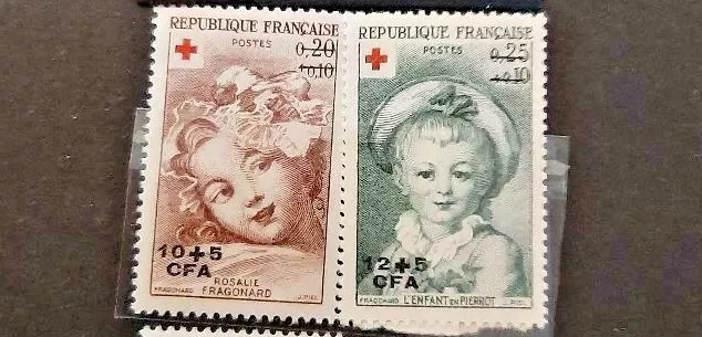 France Reunion, Scott B16 - B17  Red Cross  Mint Not Hinged