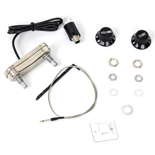 Elprico Acoustic Gitarre Preamp, Piezo -Pickup -Vorverstärker für Gitarrenviolin -Ukulele mit Niedriger Frequenzgrenze für Streichinstrument, 300 -mAh - 10H Playtime Elprico Acoustic Gitarre Preamp, Piezo -Pickup -Vorverstärker für Gitarrenviolin -Ukulele mit Niedriger Frequenzgrenze für Streichinstrument, 300 -mAh - 10H Playtime