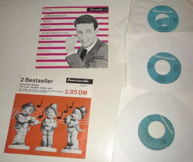 Paket 9x D BACCAROLA Label 7" SINGLE / EP Rock 'n Roll & Beat SCHLAGER 60s Vinyl