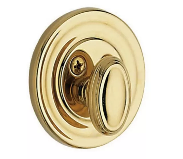 Baldwin Traditional Patio One-Sided Deadbolt 8231003PAT Lifetime Polished Brass