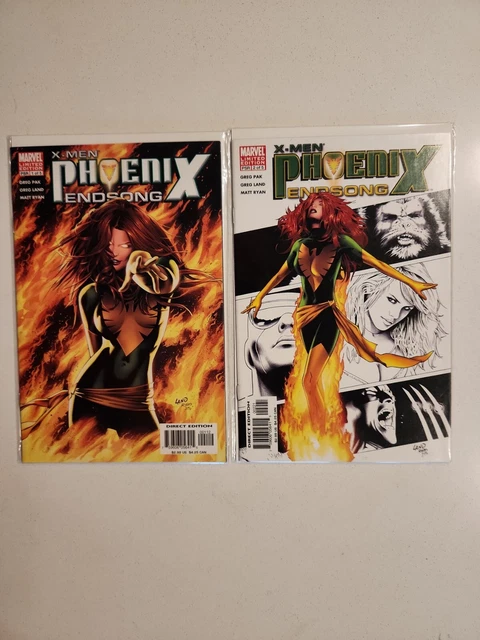 X-Men Phoenix Endsong #1 2 3 4 5 Marvel Mini Series Comic Book Set 1-5 Complete