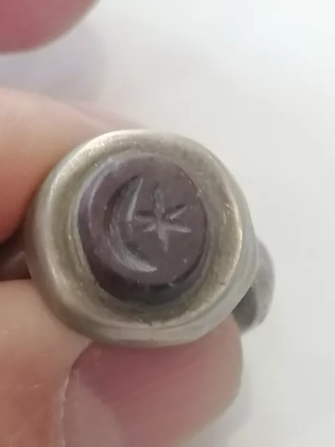 Silver Ancient Igtaglio Ring. Roman /Byzantine???? Very Old.