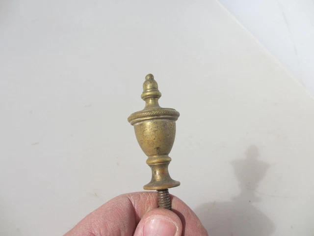 Antique Brass Furniture Finial End Top Old Victorian Vintage Gold Urn 2.5"H
