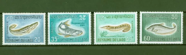 Laos 1967 - Fische - Messerfisch Wels Aal Schlangenkopffisch - 207-10 **