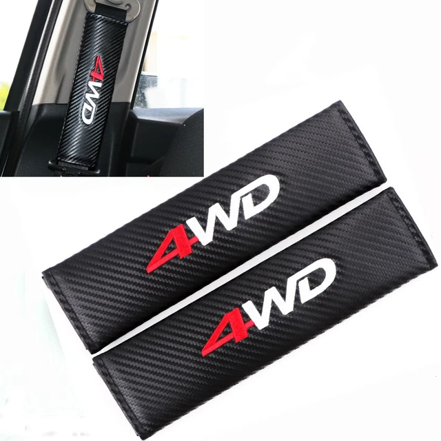 X2 Red RECARO Logo Seat Belt Pads – Soft Cotton Shoulder Covers (Pair)