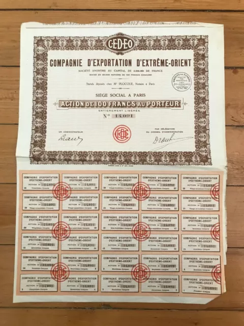 Compagnie d'Exportation d'EXTREME-ORIENT (INDOCHINE) (L)