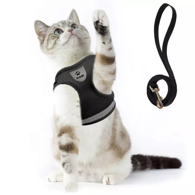 Supet Cat Harness and Leash Set for Walking and Small Dog Soft Mesh Harness