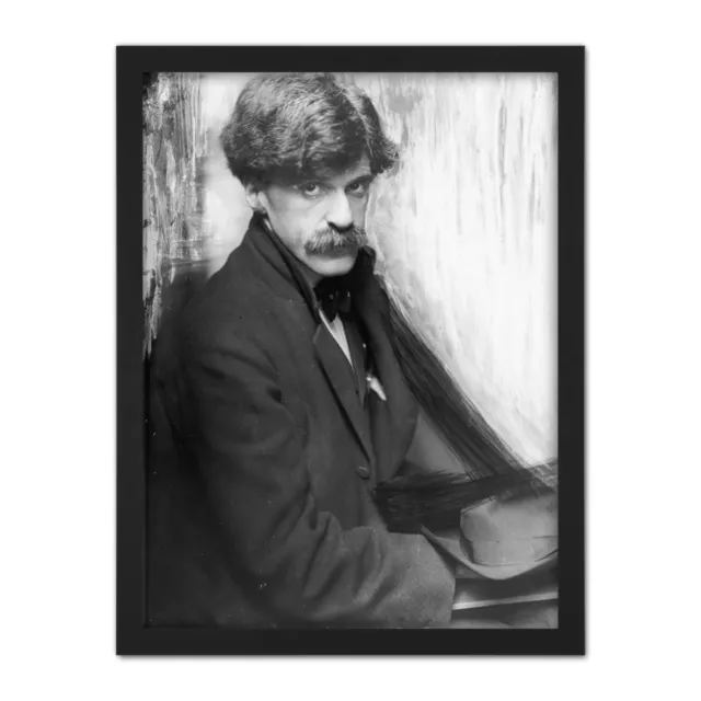 Portrait Photographer Artist Alfred Stieglitz Photo Framed Wall Art Print 18X24