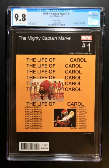 Mighty Captain Marvel #1 Cgc 9.8 - Wp *Frison "Hip Hop" Variant* Highest Graded!