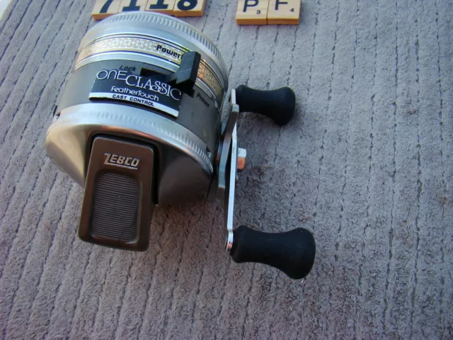 VINTAGE ZEBCO ONE Classic Feathertouch Fishing Reel $18.50 - PicClick