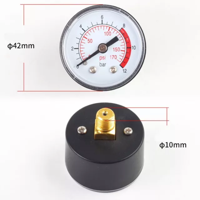 Male Thread Air Pressure Gauge for Compressors Precise Measurement 0 12 Bar