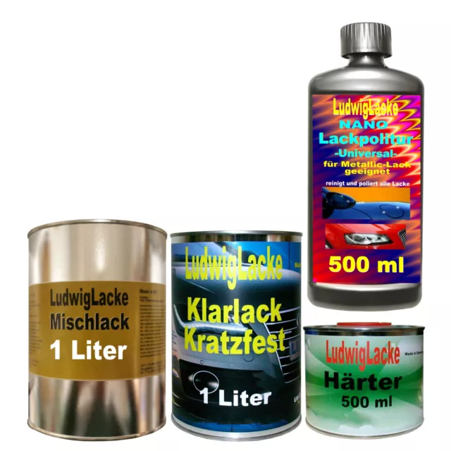 2,5 Litre Lackset En Pulvérisation 7L pour Audi Ludwig & Vernis