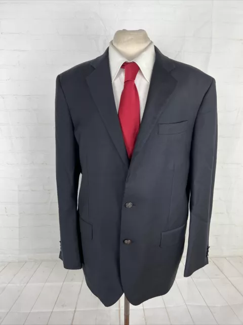 LORO PIANA Brooks Brothers Men's Black/Dark Gray Solid Wool Blazer 42R $3,498