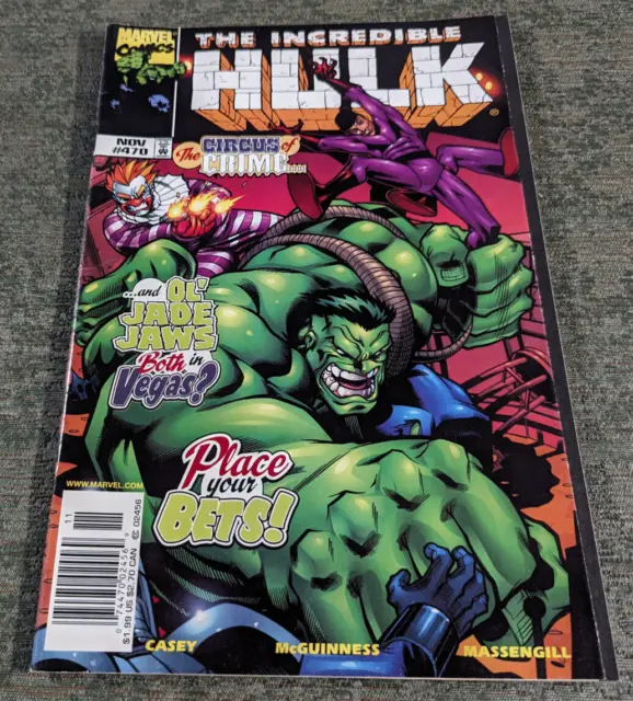 The Incredible Hulk #470 Marvel Comics 1998 Pokemon PS1 Got Milk Ad