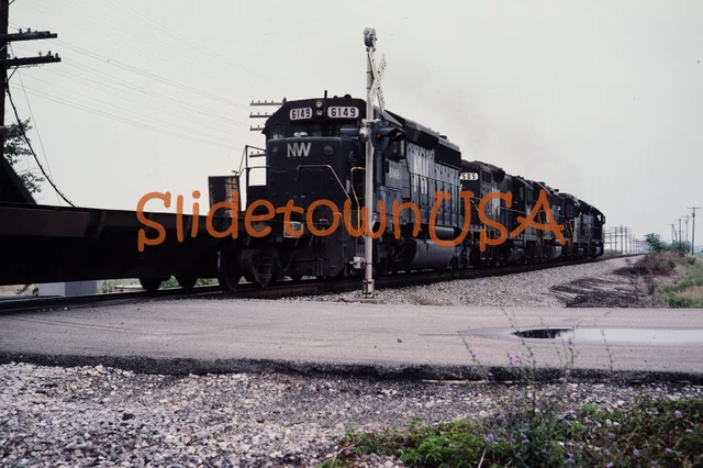 Vtg 1980's Original Photo Train Slide 1808 Engine Norfolk & Western NW X2N182