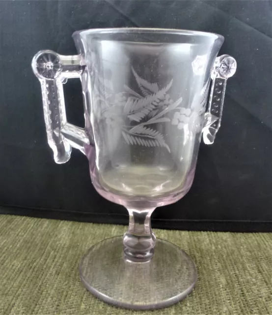 EAPG "Wheel & Comma" Etched Spooner, Aetna Glass Co., 1881-83 (5032)