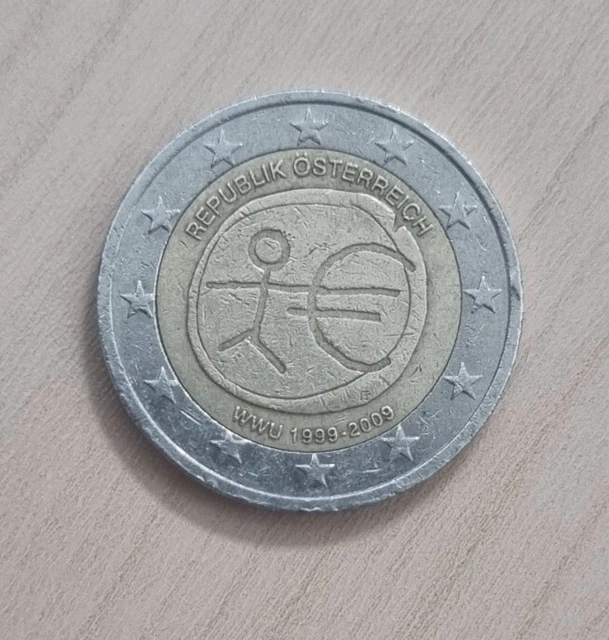 Wertvolle 2 Euro Münze Strichmännchen Wert 2 EURO MÜNZE Strichmännchen Republik Österreich WWU 1999 - 2009
