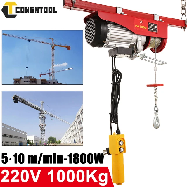 ELECTRIC WINCH HOIST Lifting Crane for Workshop Garage 12M 220v [Type