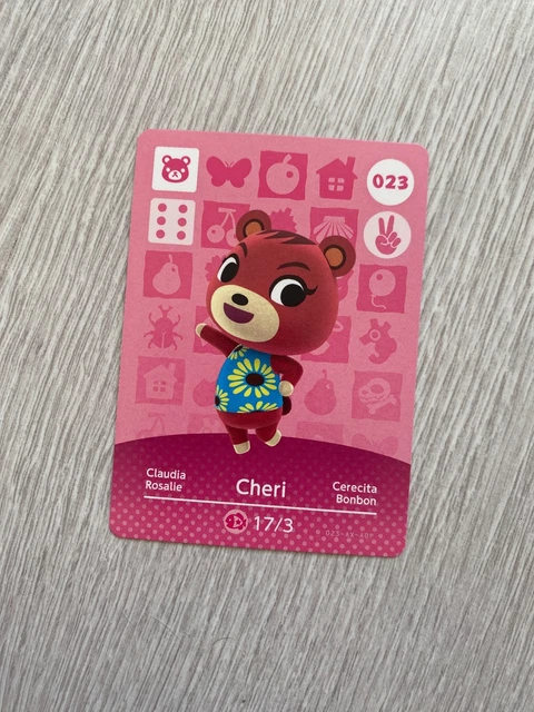 Carte Amiibo Animal Crossing - 023 Rosalie / Cheri (EUR) - Série 1 - Near Mint