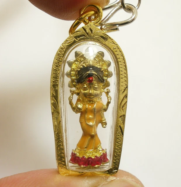 Maa Lakshmi Laxmi Devi Hindu Goddess Rich Lucky Blessed Pendant Amulet Necklace
