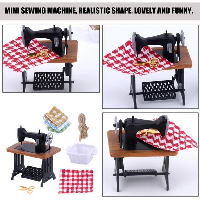 KIDS PRETEND PLAY Toy Doll Tailor Machine Miniature Sewing Model £7.19