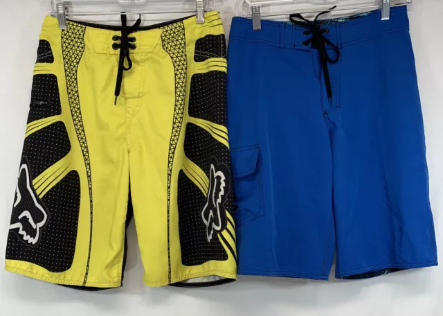 Lot Of 2 Mens Burnside & Fox Boardshorts (29" X 11") Measured..
