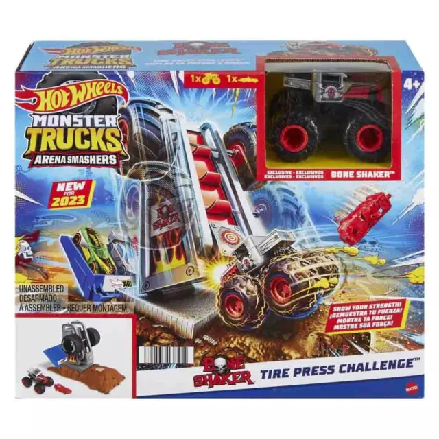 Hot Wheels Monster Trucks - Arena Smashers Bone Shaker Ultimate Crush Yard