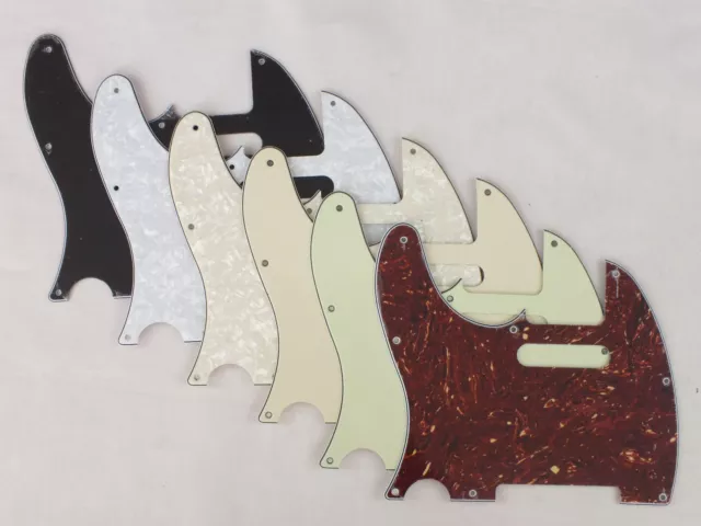 LEFT HANDED 8 hole SCRATCH PLATE Pickguard for USA/Mex Telecaster in 7 Colours