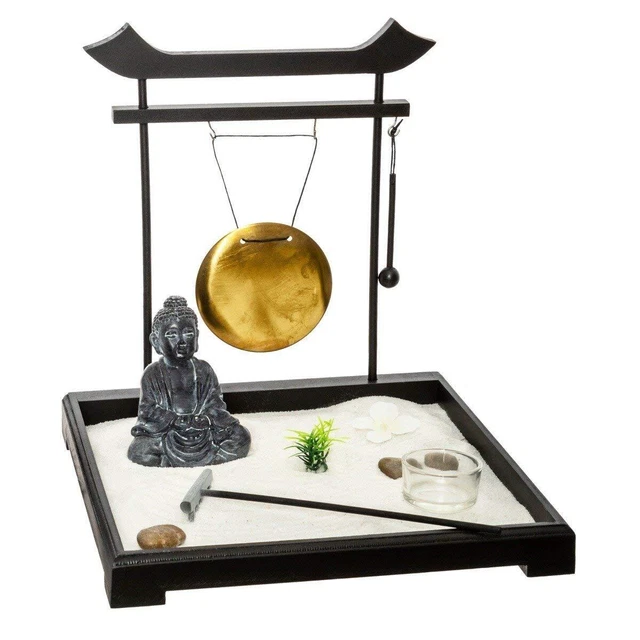 Atmosphera Createur D'Interieur Buddhagarten Zen Set En Holzplateau - Akzeptabe