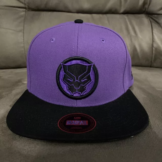 NWT Lids Exclusive Marvel Black Panther Snapback Hat Purple