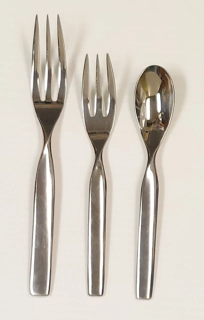 Sasaki DOUBLE HELIX Stainless Silverware Ward Bennett SCULPTURAL Fine Flatware