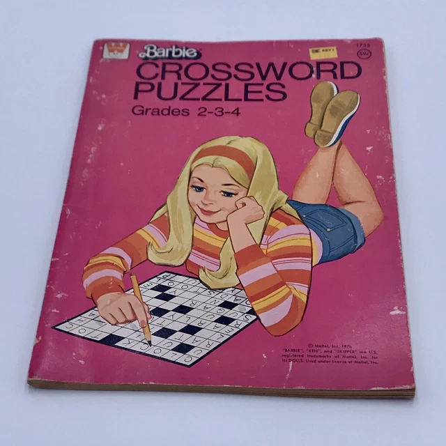 BARBIE CROSSWORD PUZZLES BOOK VTG WHITMAN BOOKS 1976 Minor Pencil