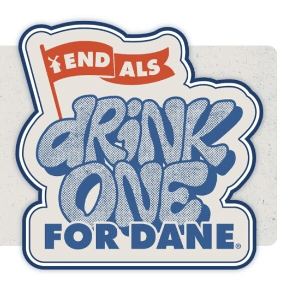 ONE DUTCH BROS Vinyl Sticker MAY 2023 drink one for Dane ALS 4.48