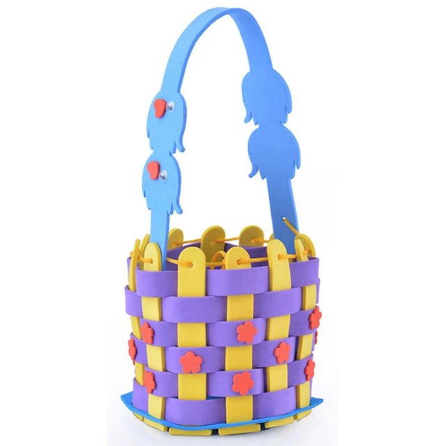 Cesta tejida hágalo usted mismo Kit de materiales Bolso de mano tejido hágalo usted mismo Bolsos de coser