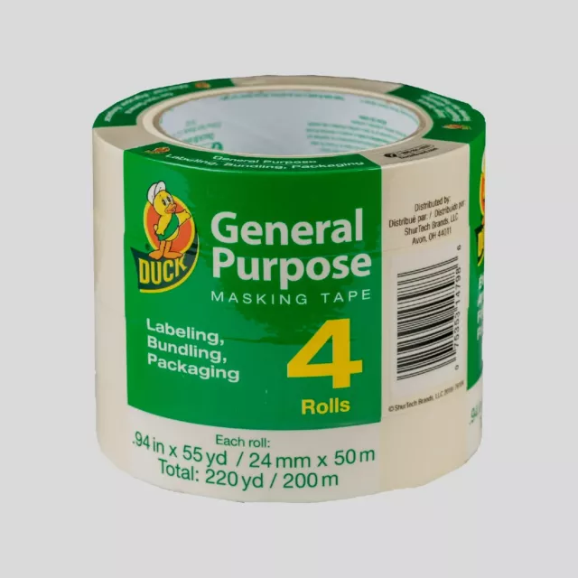 Duck Brand 1.88 in. x 55 yd. General Purpose Masking Tape, Beige