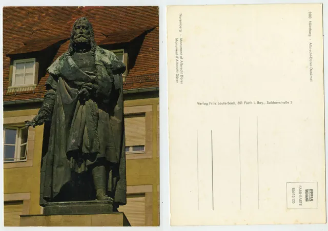 49492 - Nürnberg - Albrecht-Dürer-Denkmal - alte Ansichtskarte
