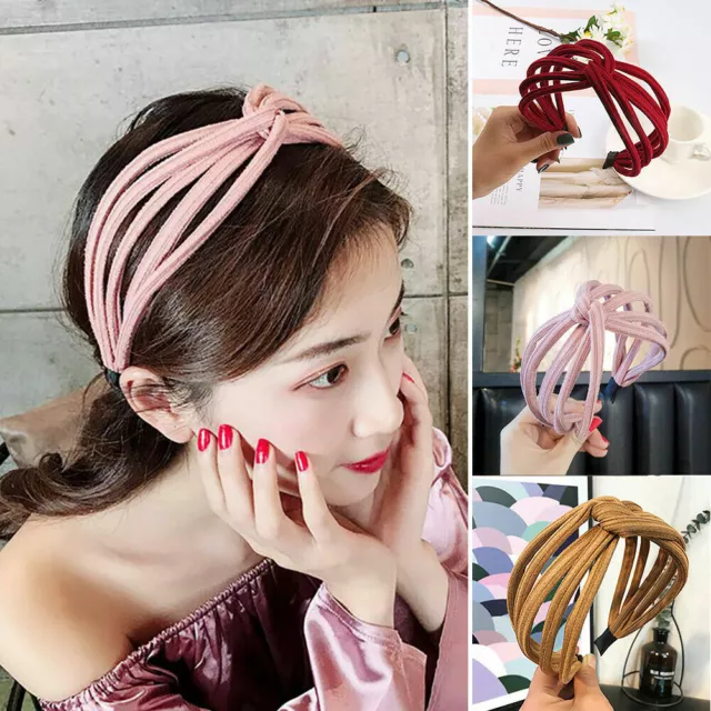❀ Women Headband Twist Hairband Bow Knot Cross Tie Cloth Headwrap Hair Band Hoop