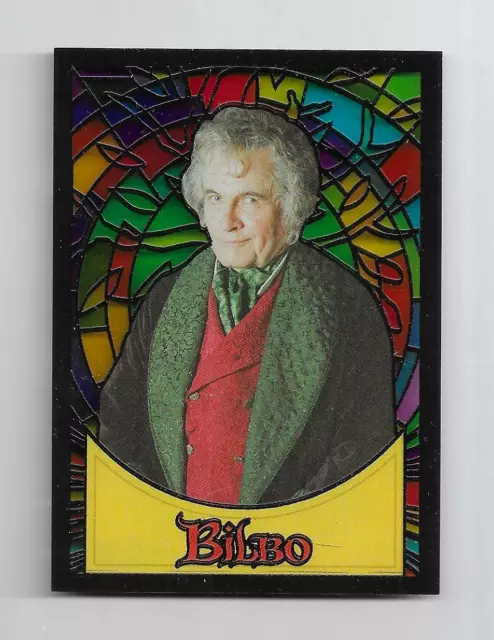 Lord of the Rings Evolution 2006 Stained Glass Card S2 Bilbo Ian Holm