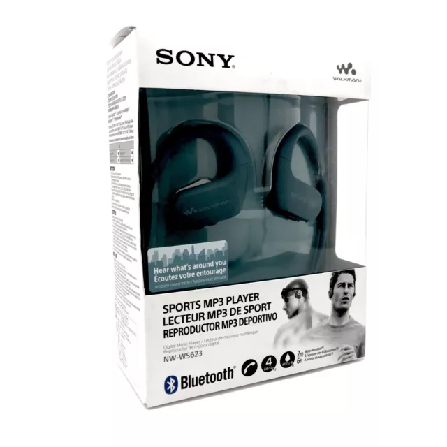SONY NW-WS623 4GB Waterproof Walkman Sports Swimming MP3 Player (BLACK) NEW
