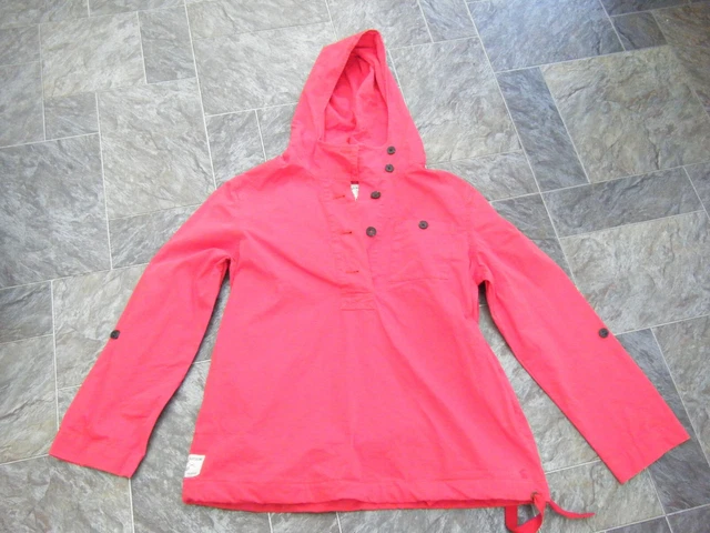 Joules ~ Ladies Red Hooded Shower Proof Jacket/Top ~ Size 12