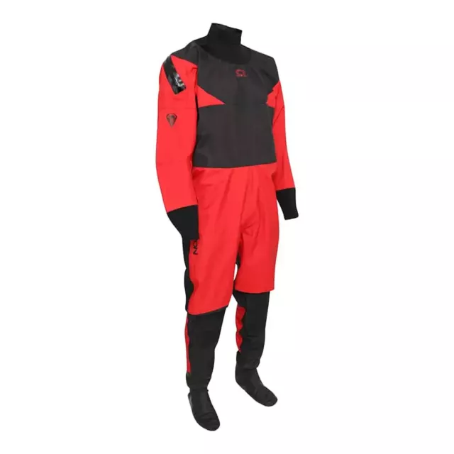 2021/22 Typhoon Hypercurve Back Entry Drysuit With Latex Socks Red Black