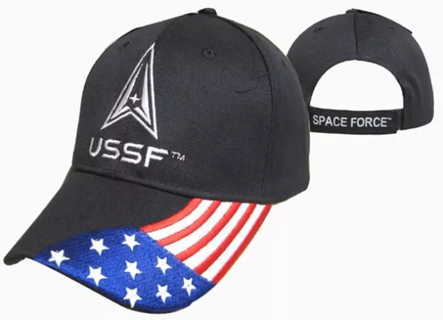 Officiel US Air Force sous Licence Casquette Espace Logo W / Drapeau Sur Bill