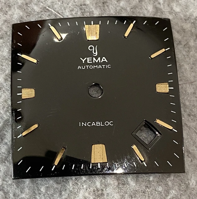 Cadran De Montre YEMA Automatique - Dimensions 29,55 Mm X 25,53 Mm - Occasion, Pour Collection Ou Réparation