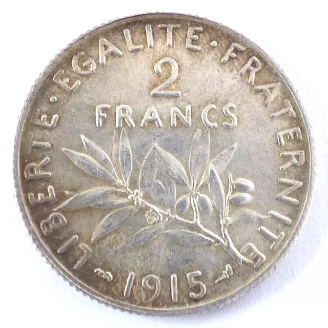 2 Francs 1915, Silber, Semeuse, Frankreich (1138)