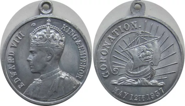 GB. Edward VIII 1937 Coronation medal, 26mm, aluminum by Moore.