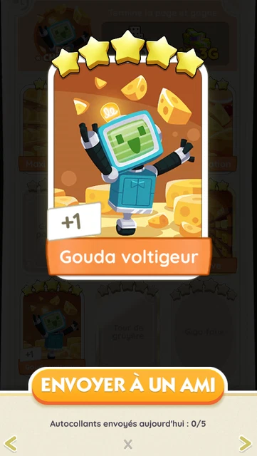 Carte Monopoly Gold Panier Cozy 4 Étoiles - Jeu De Cartes Collector