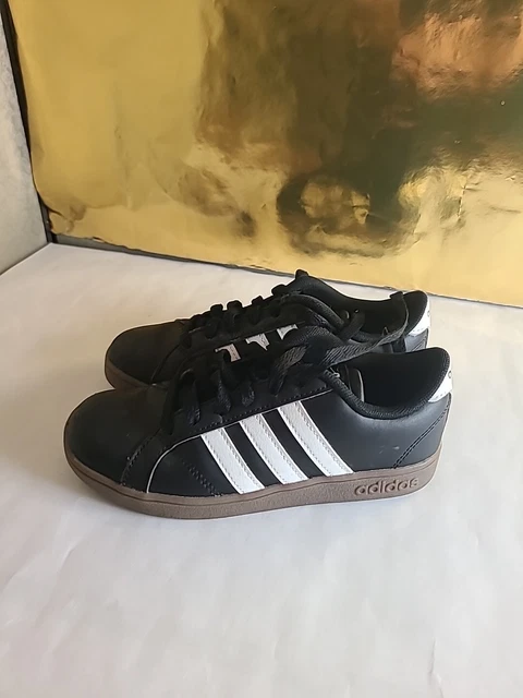 ADIDAS B43874 BASELINE Lace Up Kids Boys Sneakers Shoes Black Youth Size 4 24.97 PicClick